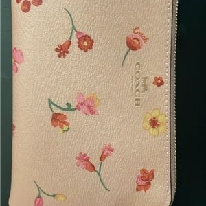 Coach Floral Pink Wristlet